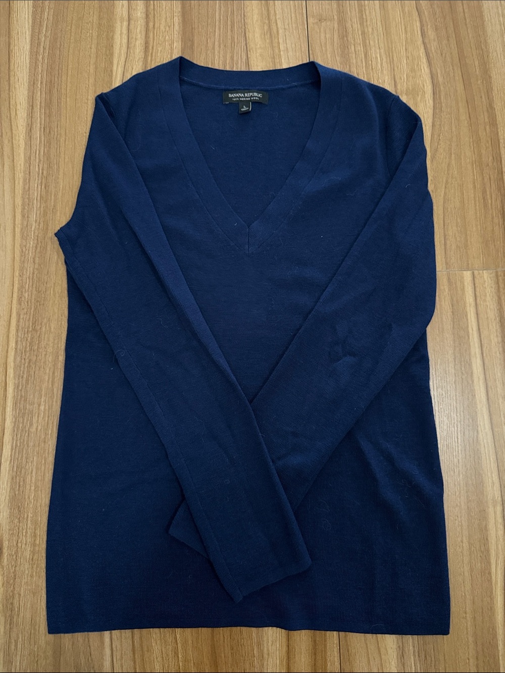 Banana Republic Navy V-Neck Sweater